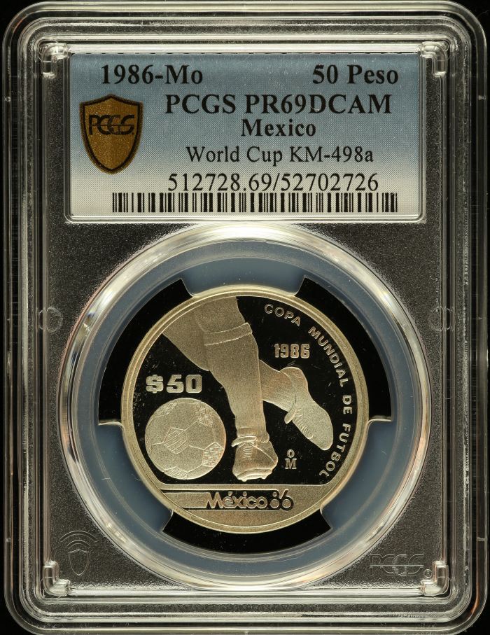 Modern Silver & Minors 50 Peso 1986 Mo PCGS PR69DCAM KM-498a 0146894Modern Silver & Minors 50 Peso 1986 Mo PCGS PR69DCAM KM-498a 0146894