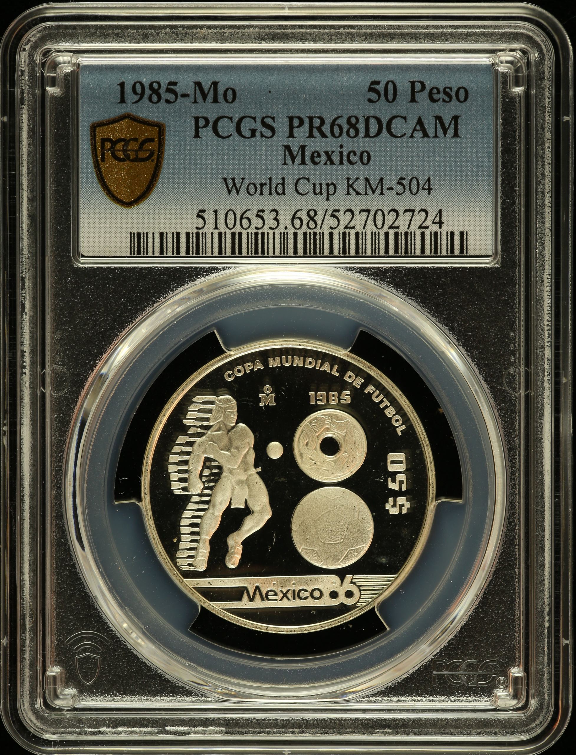 Modern Silver & Minors 50 Peso 1985 Mo PCGS PR68DCAM KM-504 0146896