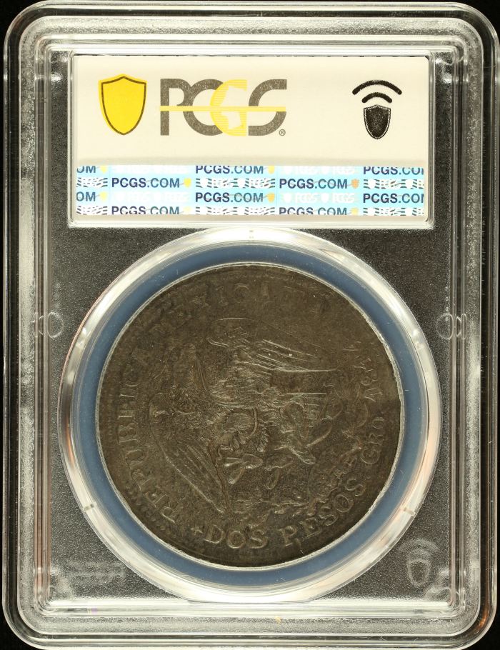 Guerrero 2 Peso 1914 GRO KM-643 PCGS AU58 0147000Guerrero 2 Peso 1914 GRO KM-643 PCGS AU58 0147000 - Image 2