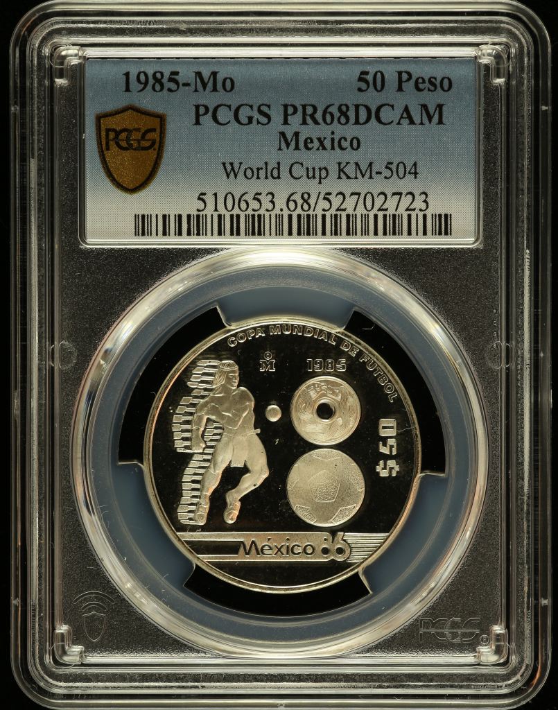 Modern Silver & Minors 50 Peso 1985 Mo PCGS PR68DCAM KM-504 0146897