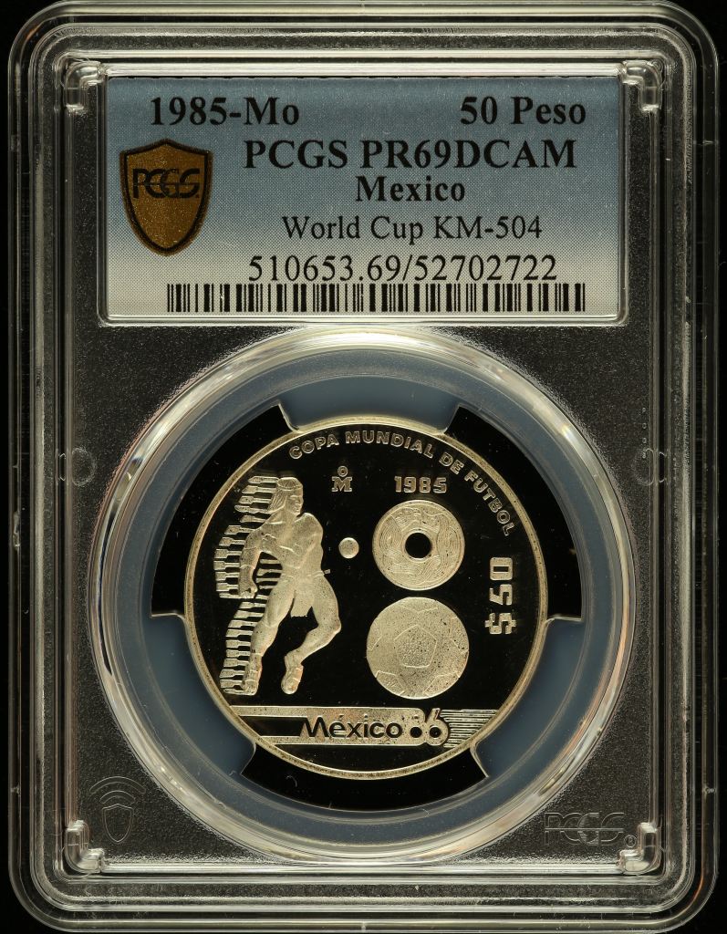 Modern Silver & Minors 50 Peso 1985 Mo PCGS PR69DCAM KM-504 0146898