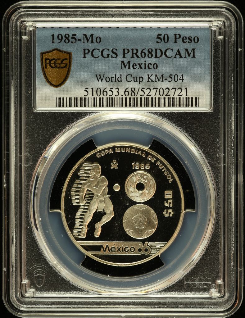 Modern Silver & Minors 50 Peso 1985 Mo PCGS PR68DCAM KM-504 0146899