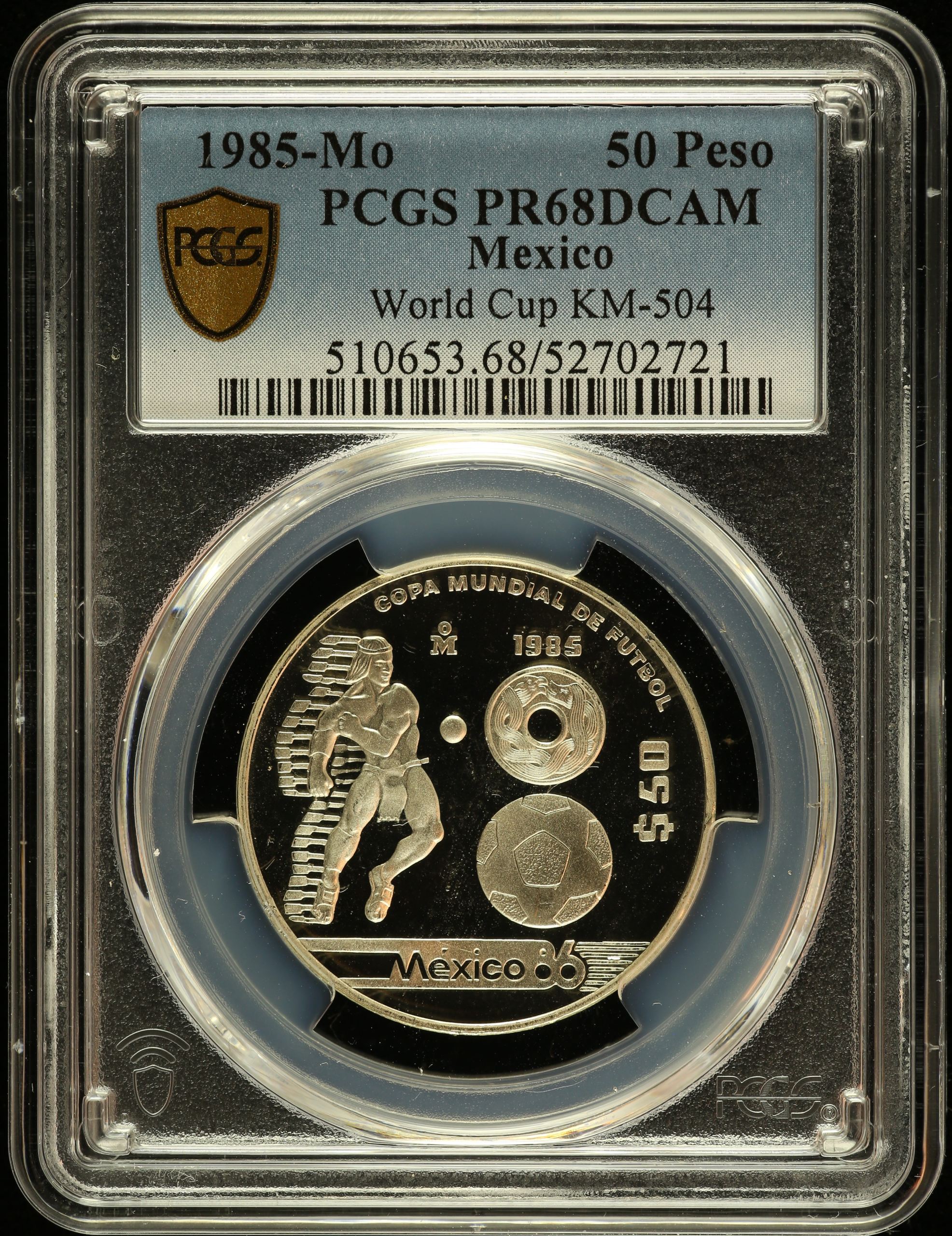Modern Silver & Minors 50 Peso 1985 Mo PCGS PR68DCAM KM-504 0146899