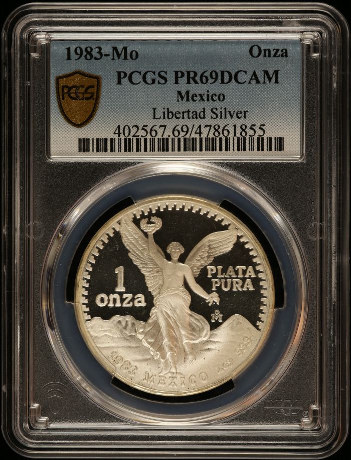 Modern Silver & Minors Onza 1983 Mo PCGS PR69DCAM 0146625Modern Silver & Minors Onza 1983 Mo PCGS PR69DCAM 0146625