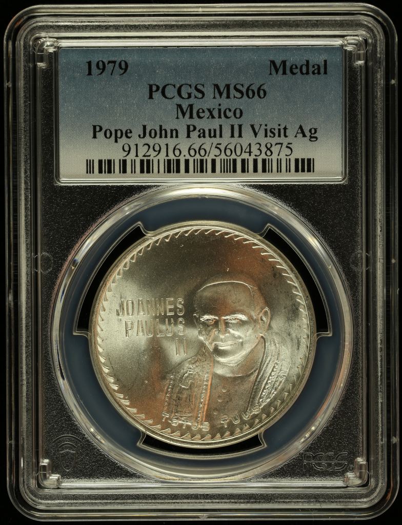 Medals & Tokens Pope John Paul II Visit Silver Medal 1979 PCGS MS66 0146793