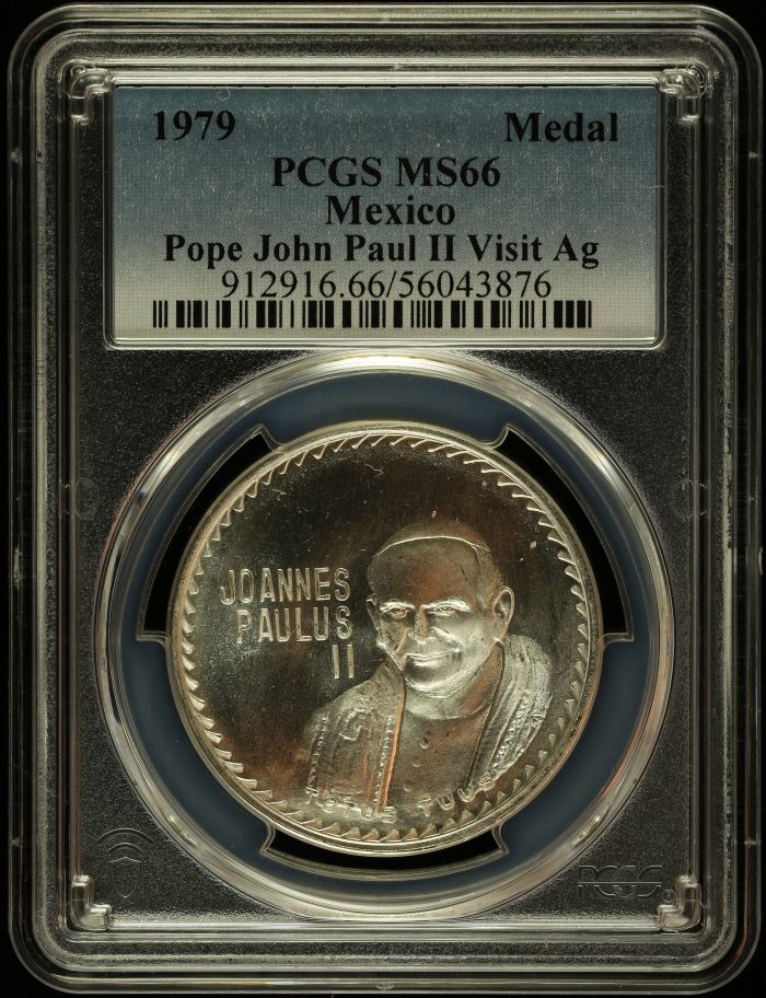Medals & Tokens Pope John Paul II Visit Silver Medal 1979 PCGS MS66 0146794Medals & Tokens Pope John Paul II Visit Silver Medal 1979 PCGS MS66 0146794