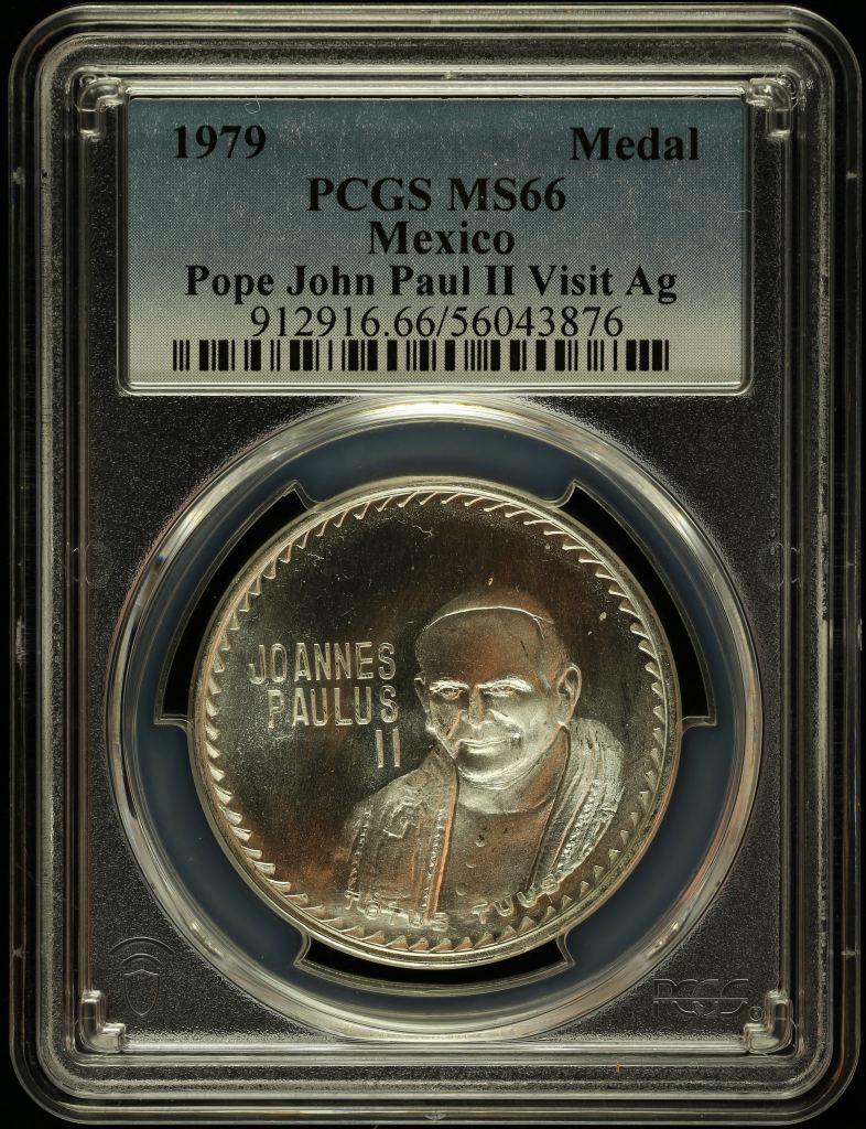 Medals & Tokens Pope John Paul II Visit Silver Medal 1979 PCGS MS66 0146794