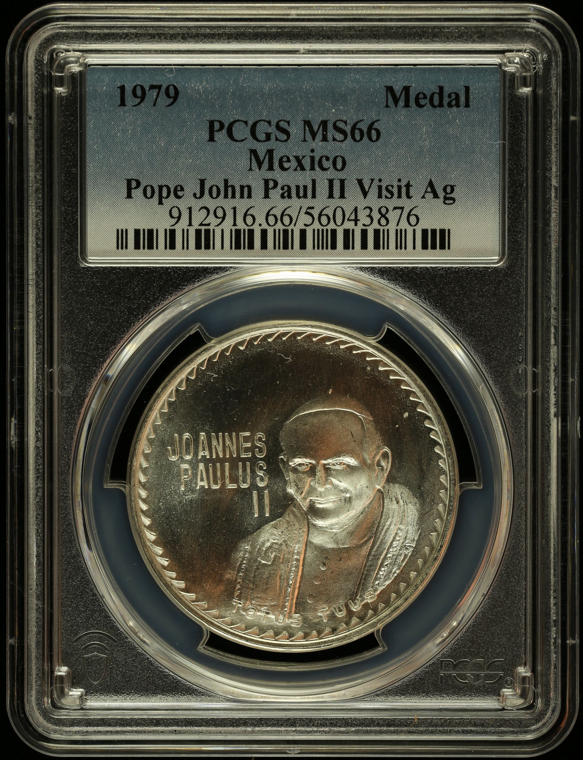 Medals & Tokens Pope John Paul II Visit Silver Medal 1979 PCGS MS66 0146794
