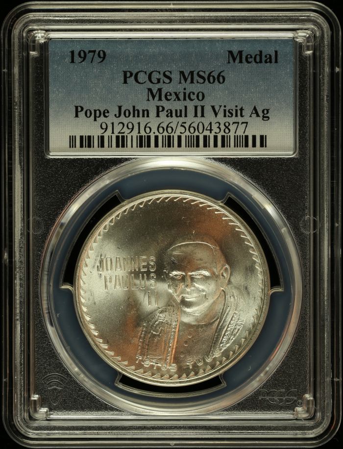 Medals & Tokens Pope John Paul II Visit Silver Medal 1979 PCGS MS66 0146795Medals & Tokens Pope John Paul II Visit Silver Medal 1979 PCGS MS66 0146795