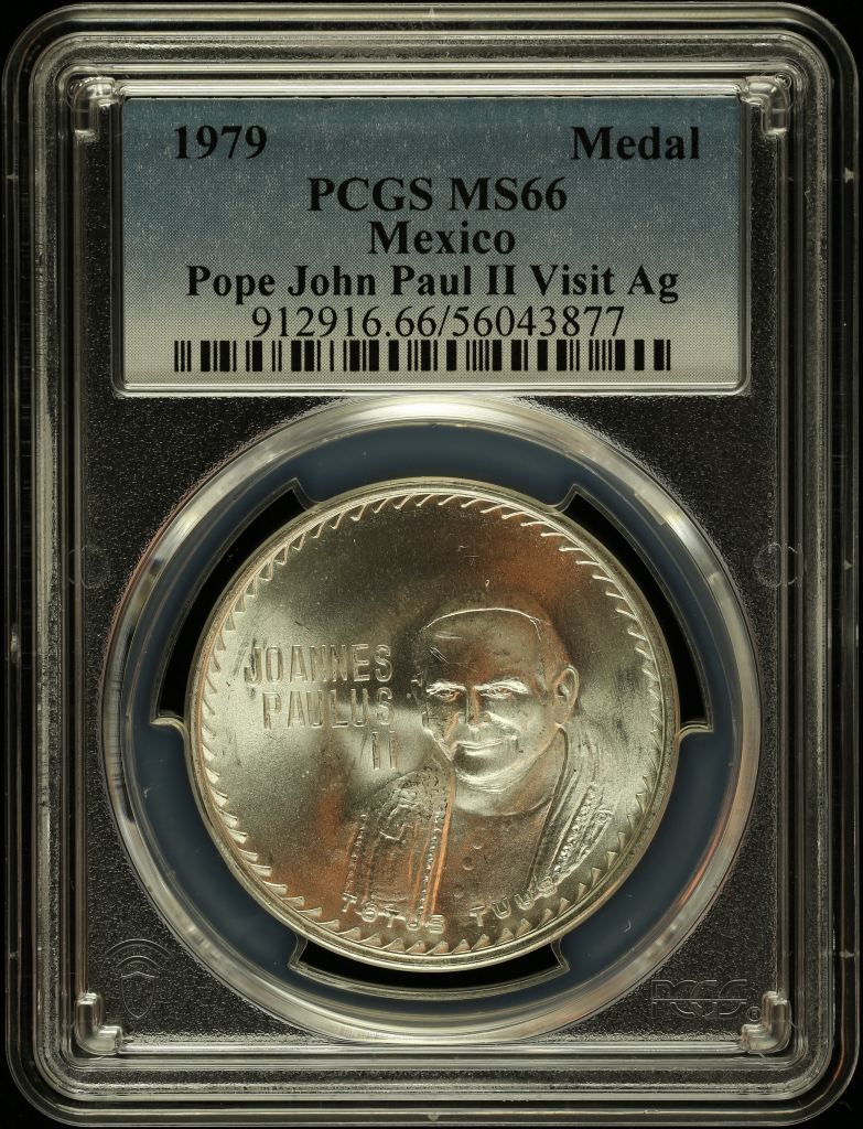 Medals & Tokens Pope John Paul II Visit Silver Medal 1979 PCGS MS66 0146795