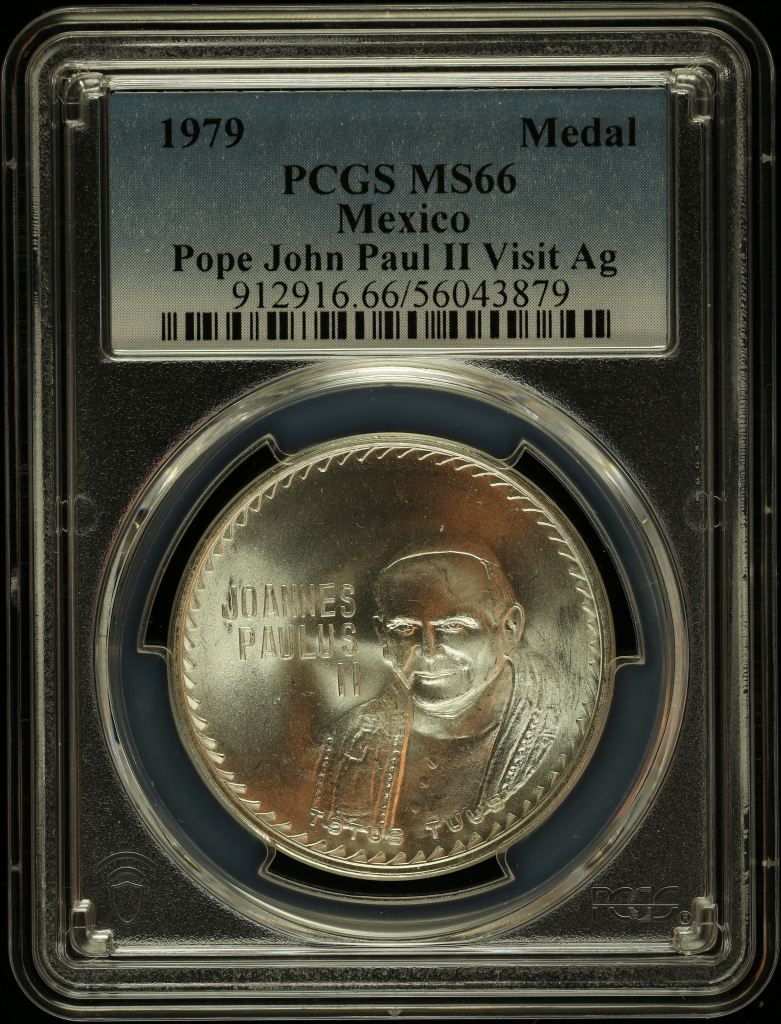 Medals & Tokens Pope John Paul II Visit Silver Medal 1979 PCGS MS66 0146797
