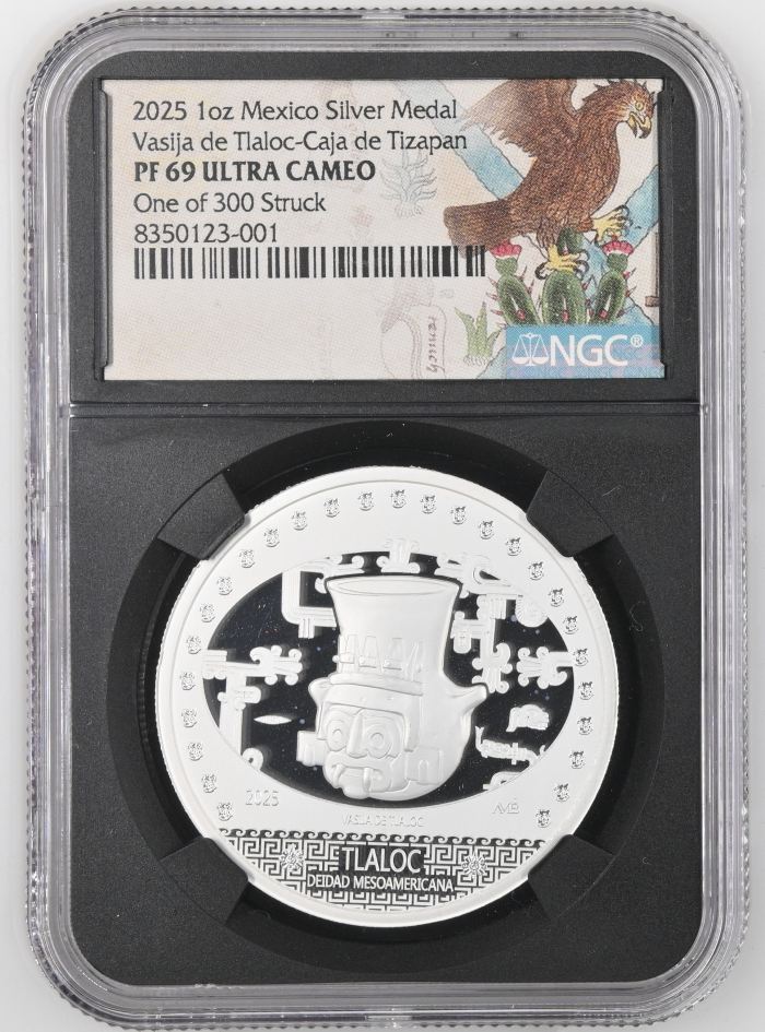 Medals & Tokens Vasija de Tlaloc-Caja de Tizapan Silver 1oz Medal 2025 NGC PF69 Ultra Cameo 0147003Medals & Tokens Vasija de Tlaloc-Caja de Tizapan Silver 1oz Medal 2025 NGC PF69 Ultra Cameo 0147003 - Image 2