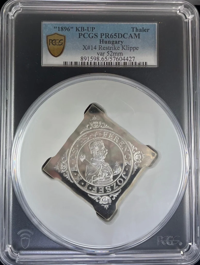Hungary Thaler Klippe 1896 KB-UP PCGS PR65DCAM 0147593