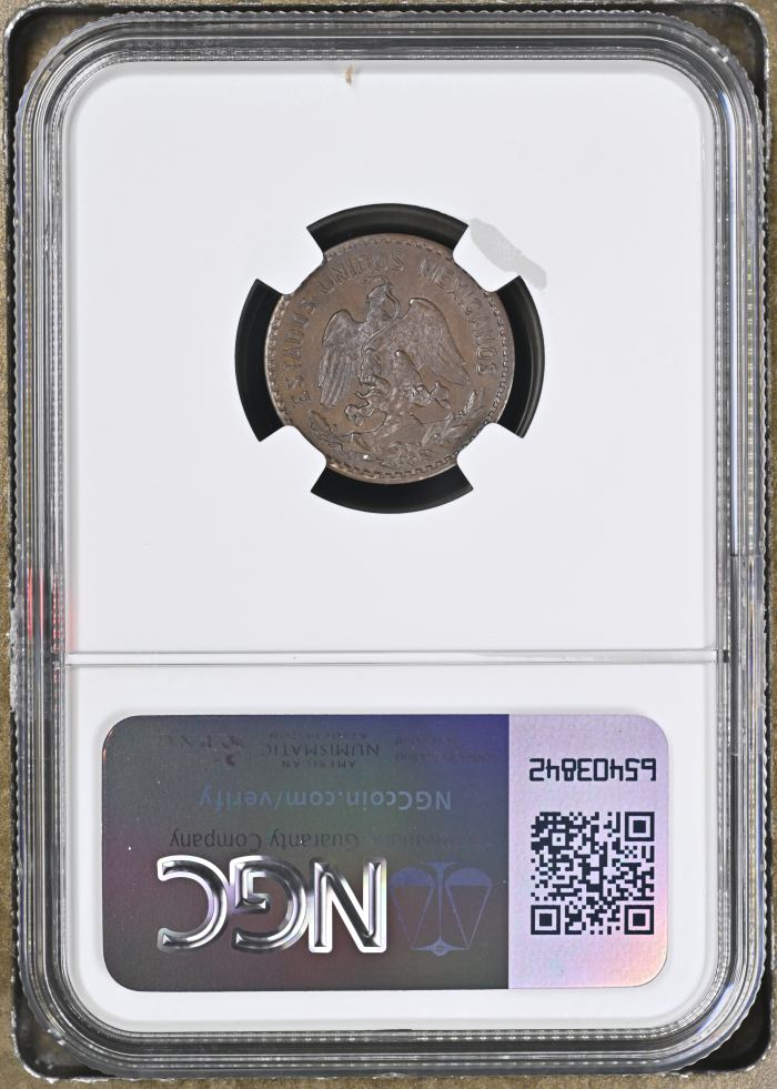 Modern Silver & Minors 2 Centavo 1915 Mo NGC MS62BN 0147635Modern Silver & Minors 2 Centavo 1915 Mo NGC MS62BN 0147635 - Image 2