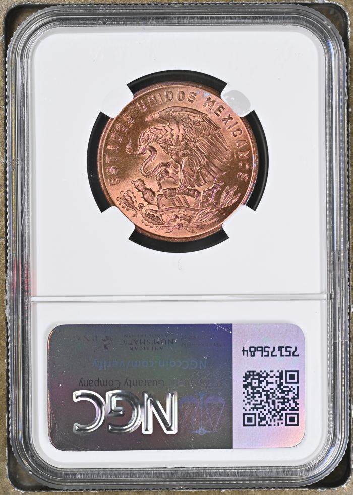 Modern Silver & Minors 20 Centavo 1965 Mo NGC MS66RB 0147640Modern Silver & Minors 20 Centavo 1965 Mo NGC MS66RB 0147640 - Image 2