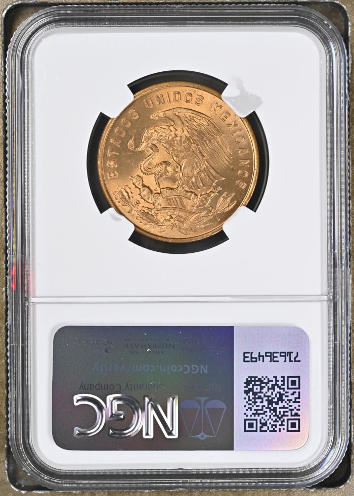 Modern Silver & Minors 20 Centavo 1965 Mo NGC MS65RD 0147642Modern Silver & Minors 20 Centavo 1965 Mo NGC MS65RD 0147642 - Image 2