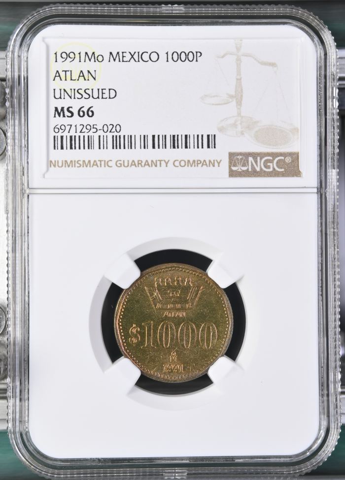 Modern Silver & Minors 1,000 Peso 1991 Mo NGC MS66 0147654Modern Silver & Minors 1,000 Peso 1991 Mo NGC MS66 0147654