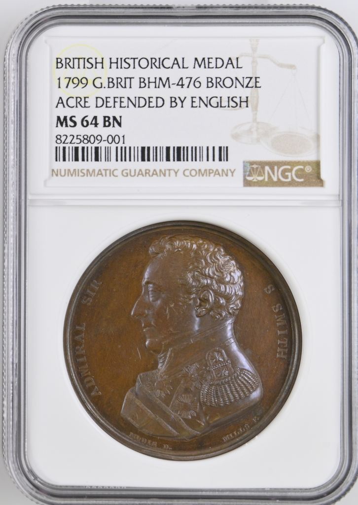 UK (Great Britain) Acre Defended by English Bronze Medal 1799 BHM-476 NGC MS64BN 0148193