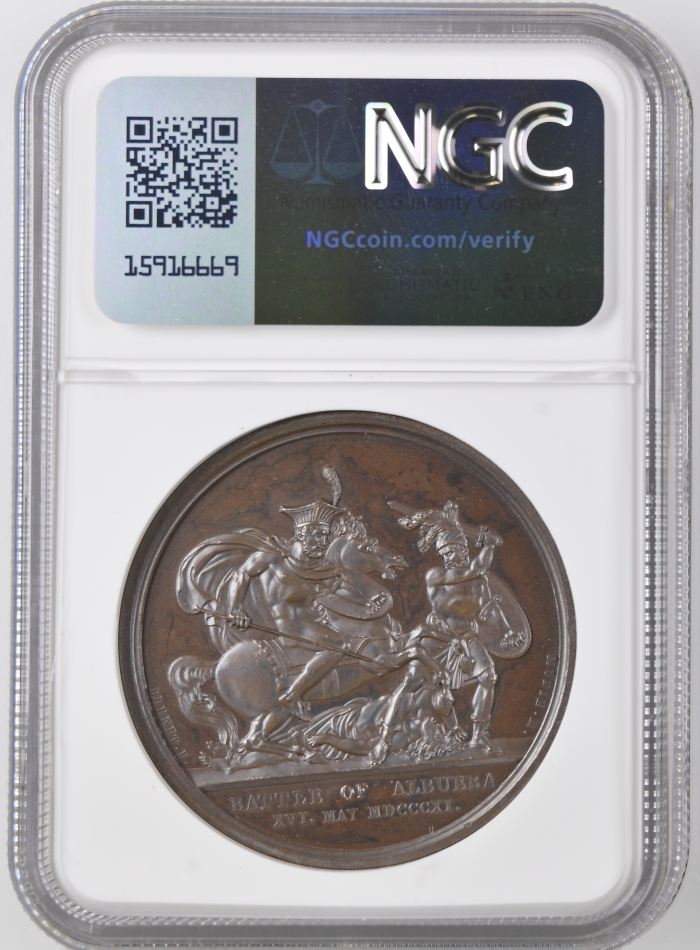 UK (Great Britain) Battle of Albuera Bronze Medal 1811 BHM-718 NGC MS63BN 0148195UK (Great Britain) Battle of Albuera Bronze Medal 1811 BHM-718 NGC MS63BN 0148195 - Image 2