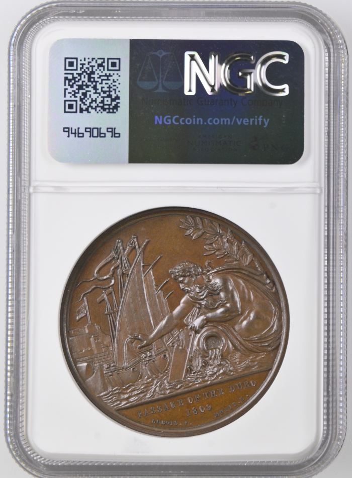 UK (Great Britain) Passage of the Douro Bronze Medal 1809 BHM-671 NGC MS63BN 0148198UK (Great Britain) Passage of the Douro Bronze Medal 1809 BHM-671 NGC MS63BN 0148198 - Image 2