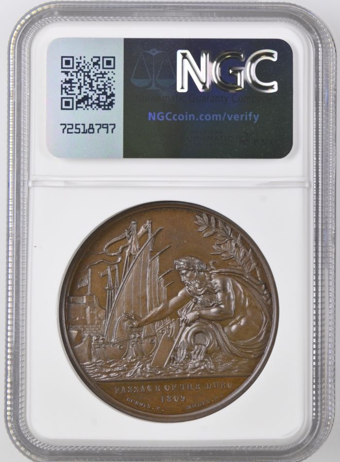 UK (Great Britain) Passage of the Douro Bronze Medal 1809 BHM-671 NGC MS63BN 0148199UK (Great Britain) Passage of the Douro Bronze Medal 1809 BHM-671 NGC MS63BN 0148199 - Image 2
