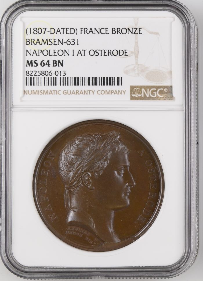 France Napoleon I at Osterode Bronze Medal 1807 Bramsen-631 NGC MS64BN 0148206France Napoleon I at Osterode Bronze Medal 1807 Bramsen-631 NGC MS64BN 0148206