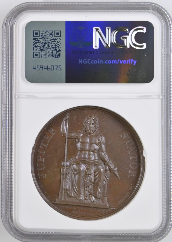 France English Attack on Antwerp Bronze Medal 1809 Bramsen-870 NGC MS63BN 0148208France English Attack on Antwerp Bronze Medal 1809 Bramsen-870 NGC MS63BN 0148208 - Image 2