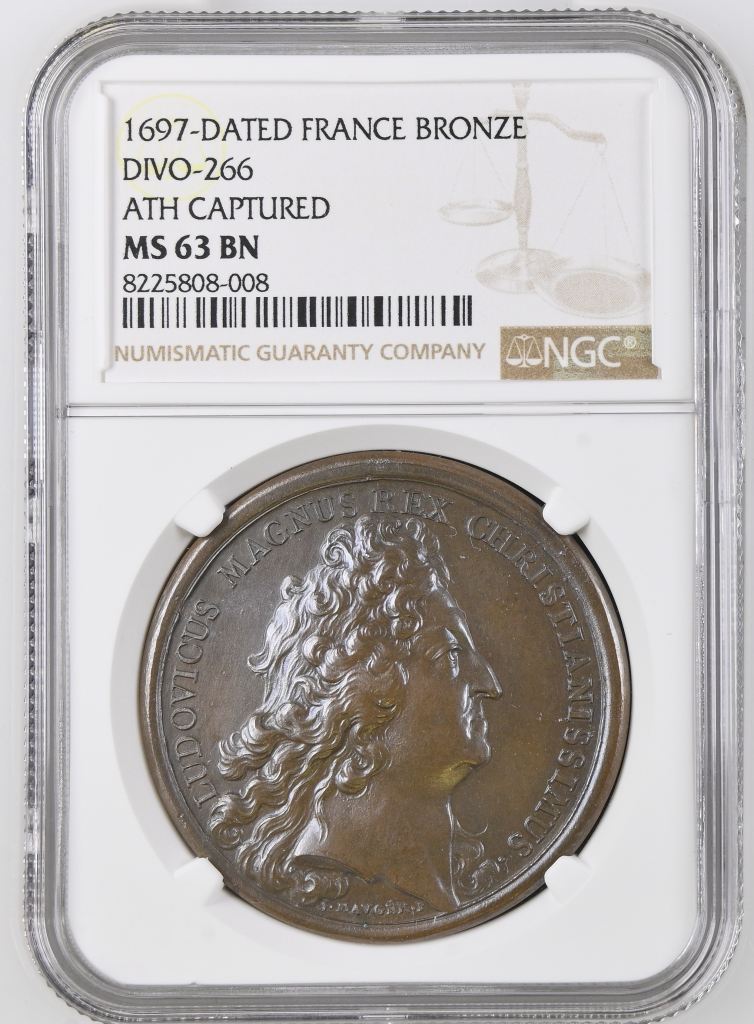 France Ath Captured Bronze Medal 1697 DIVO-266 NGC MS63BN 0148211