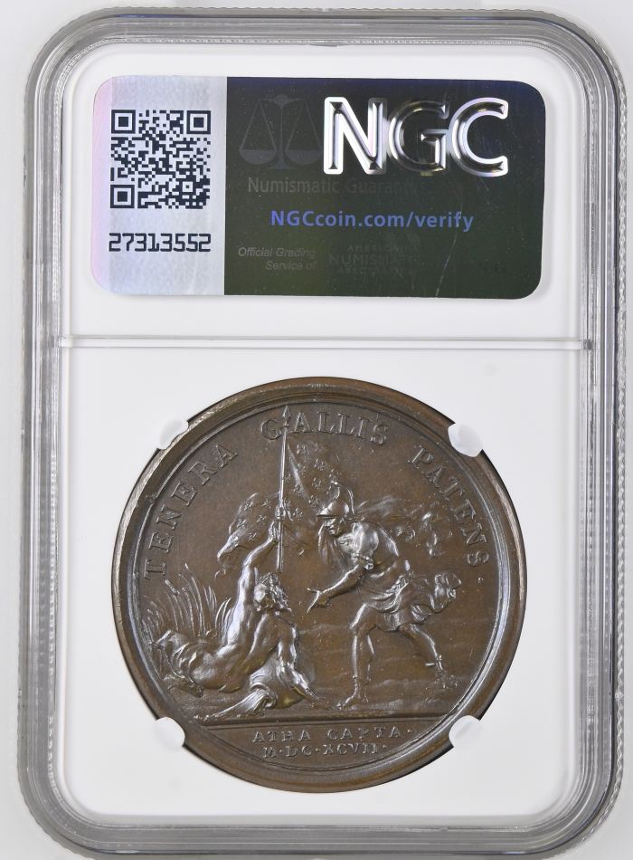 France Ath Captured Bronze Medal 1697 DIVO-266 NGC MS63BN 0148211France Ath Captured Bronze Medal 1697 DIVO-266 NGC MS63BN 0148211 - Image 2
