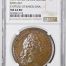 France Capture of Barcelona Bronze Medal 1697 DIVO-267 NGC MS64BN 0148215