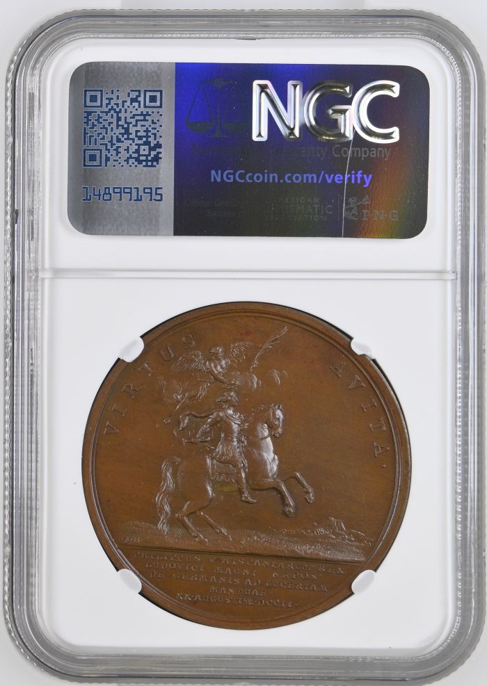 France Virtus Avita Bronze Medal 1702 NGC MS65BN 0148221France Virtus Avita Bronze Medal 1702 NGC MS65BN 0148221 - Image 2