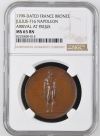 France Napoleon Arrival at Frejus Bronze Medal 1799 Julius-716 NGC MS65BN 0148224