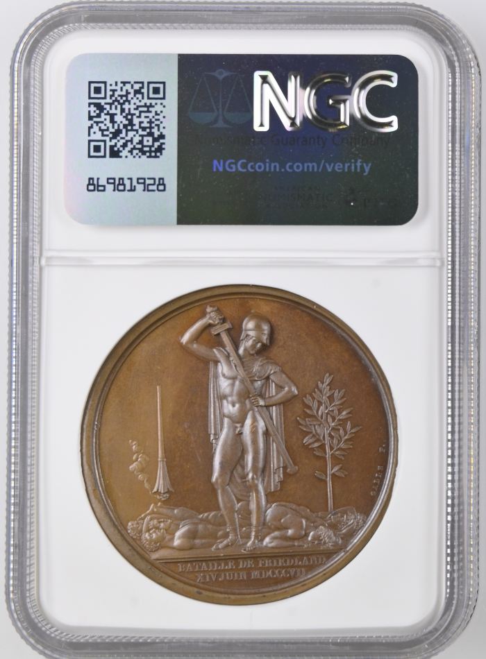 France Battle of Friedland Bronze Medal 1807 Bramsen-632 NGC MS65BN 0148228France Battle of Friedland Bronze Medal 1807 Bramsen-632 NGC MS65BN 0148228 - Image 2
