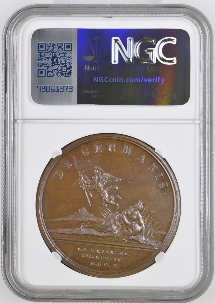 France Capture of Cassano Bronze Medal 1700 DIVO-300 NGC MS65BN 0148232France Capture of Cassano Bronze Medal 1700 DIVO-300 NGC MS65BN 0148232 - Image 2