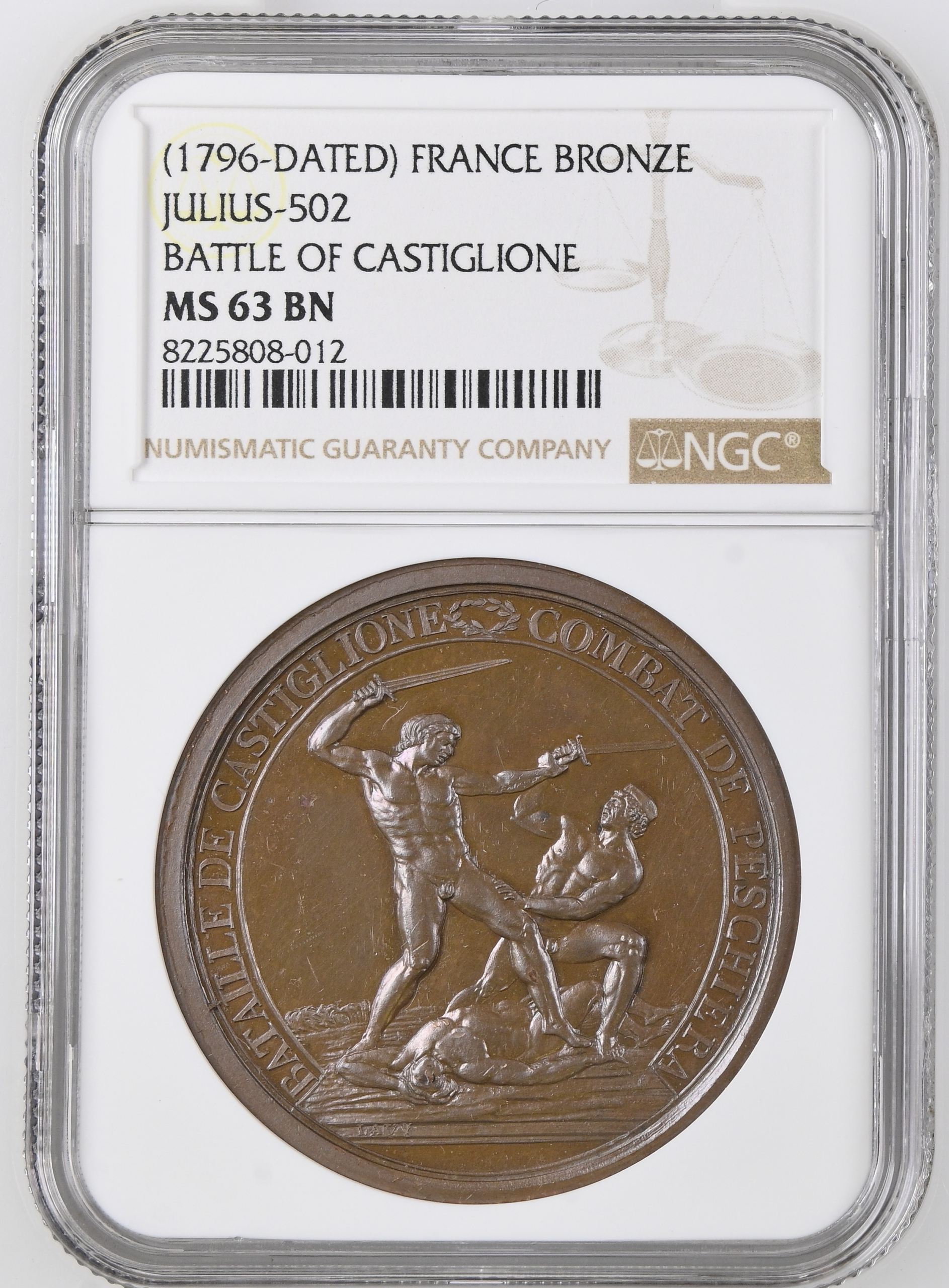 France Battle of Castiglione Bronze Medal 1796 Julius-502 NGC MS63BN 0148235