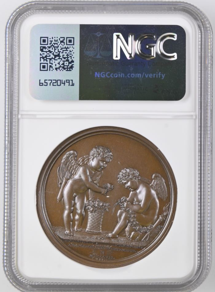 France Napoleon of Wurtemburg Bronze Medal 1807 Bramsen-662 NGC MS64BN 0148236France Napoleon of Wurtemburg Bronze Medal 1807 Bramsen-662 NGC MS64BN 0148236 - Image 2