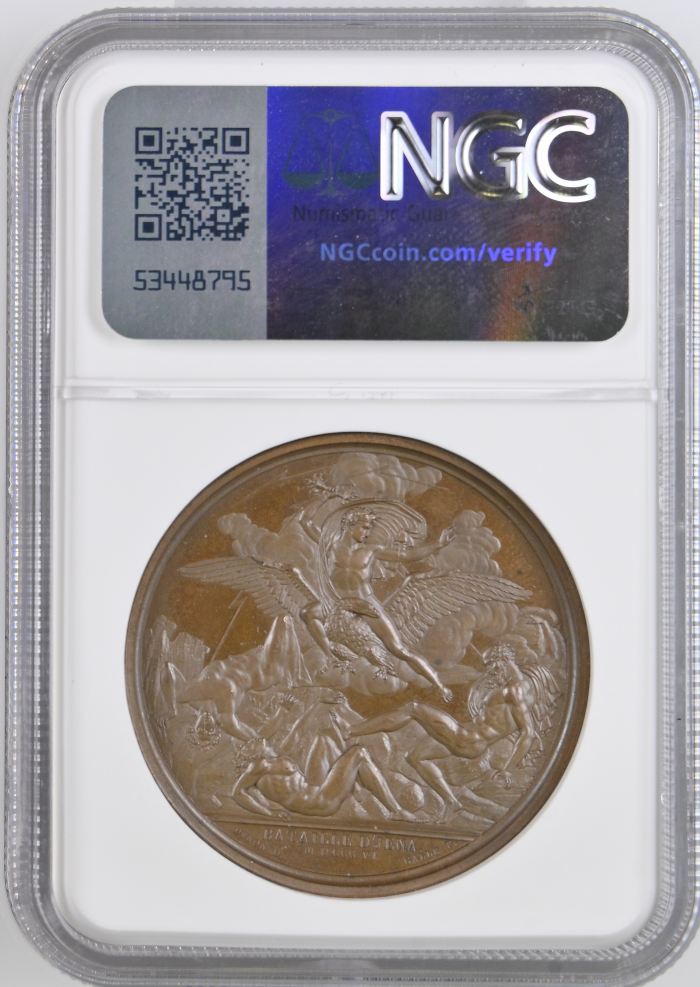 France Battle of Jena Bronze Medal 1806 Bramsen-538 NGC MS65BN 0148237France Battle of Jena Bronze Medal 1806 Bramsen-538 NGC MS65BN 0148237 - Image 2