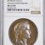 France Danzig Independence Bronze Medal 1807 Bramsen-652var NGC MS65BN 0148243