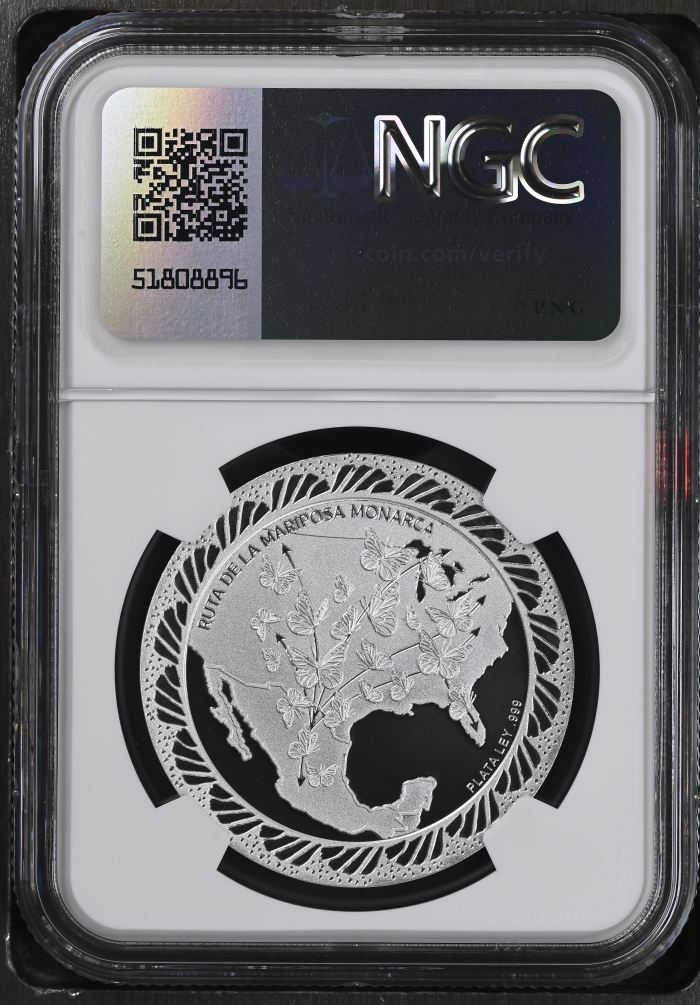 Medals & Tokens Ruta de la Mariposa 1oz Silver Medal (2024) Mo NGC PF70 Ultra Cameo 0148380Medals & Tokens Ruta de la Mariposa 1oz Silver Medal (2024) Mo NGC PF70 Ultra Cameo 0148380 - Image 2