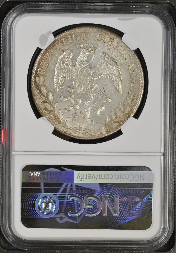Culiacan 8 Reales 1888 Cn AM NGC MS62 0148599Culiacan 8 Reales 1888 Cn AM NGC MS62 0148599 - Image 2