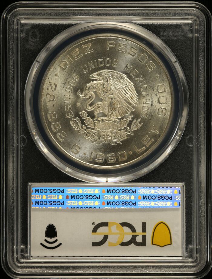 Modern Silver & Minors 10 Peso 1960 Mo PCGS MS66 KM-476 0148614Modern Silver & Minors 10 Peso 1960 Mo PCGS MS66 KM-476 0148614 - Image 2
