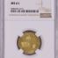 Republic Gold 2 Escudos 1861/0 Ga JG NGC MS61 0148621