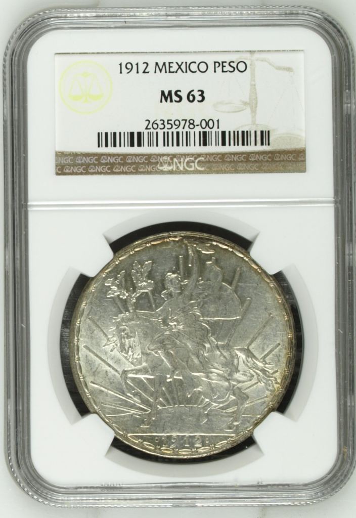 Modern Silver & Minors Peso 1912 NGC MS63 0148624