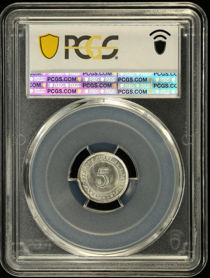 Straits Settlements 5 Cents 1919 PCGS MS63 0148626Straits Settlements 5 Cents 1919 PCGS MS63 0148626 - Image 2