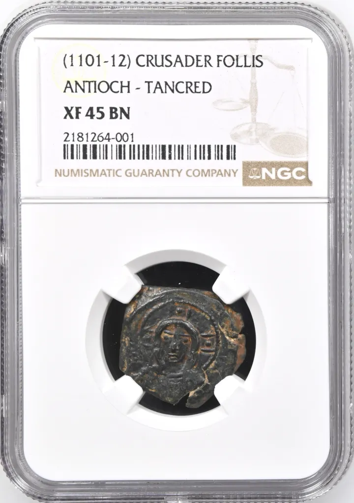 Syria Crusader Follis (1101-12) Antioch - Tancred NGC XF45BN 0148629