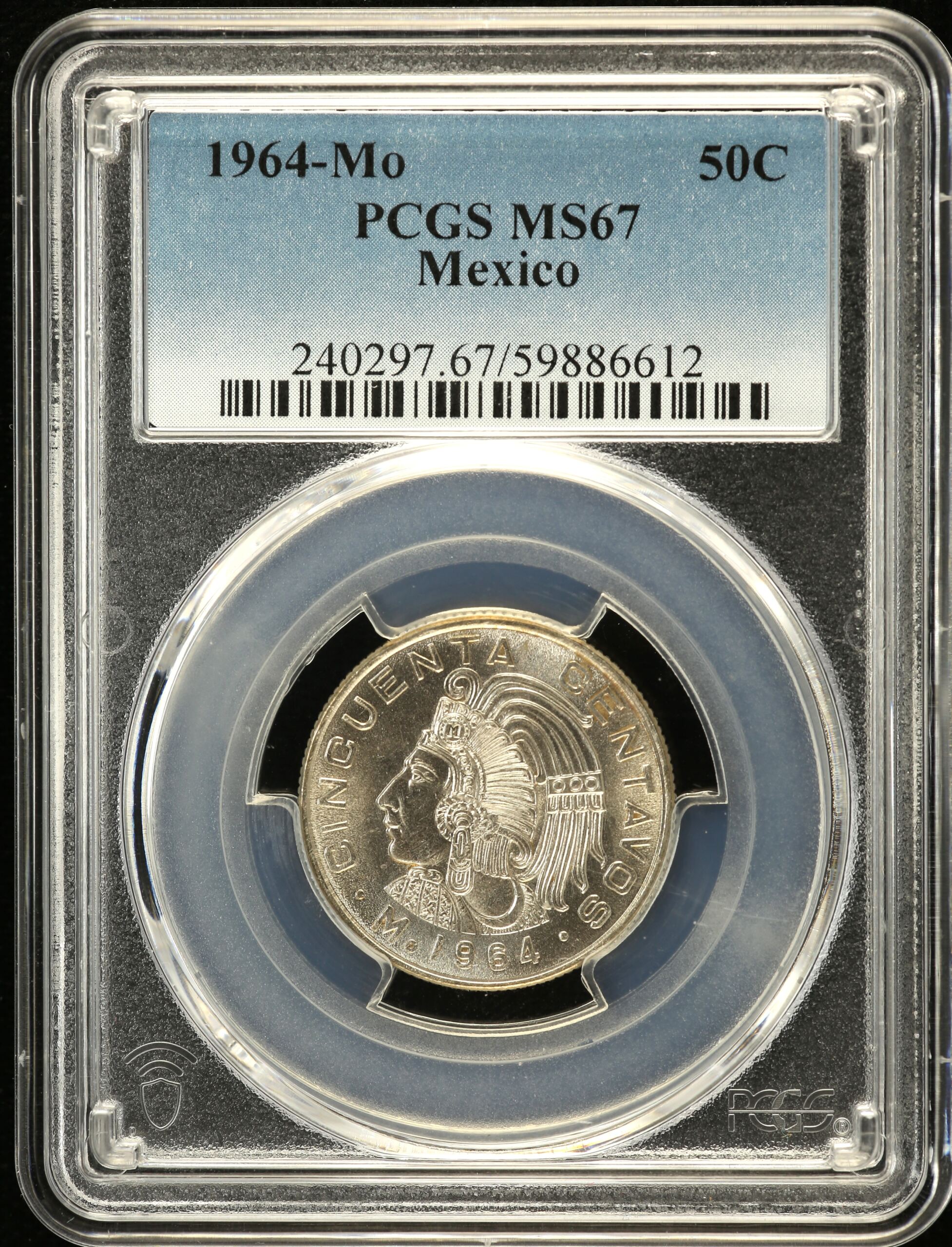Modern Silver & Minors 50 Centavo 1964 Mo PCGS MS67 0148658