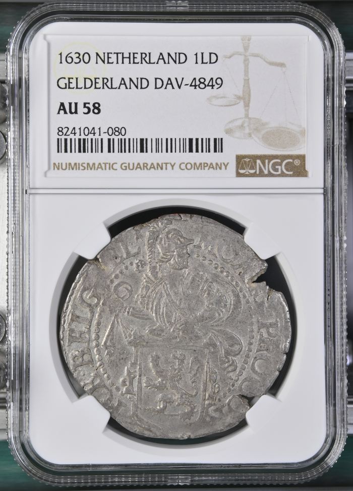 Netherlands Lion Dollar 1630 Gelderland DAV-4849 NGC AU58 0149292Netherlands Lion Dollar 1630 Gelderland DAV-4849 NGC AU58 0149292