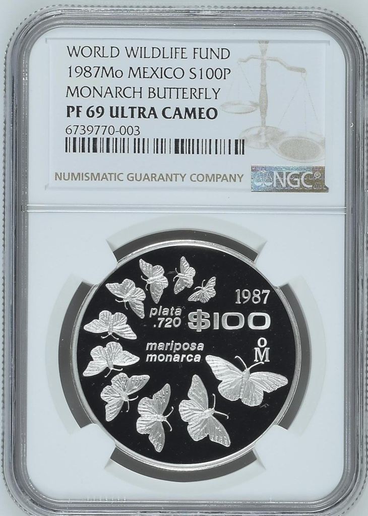 Modern Silver & Minors 100 Peso 1987 Mo NGC PF69 Ultra Cameo 0149362