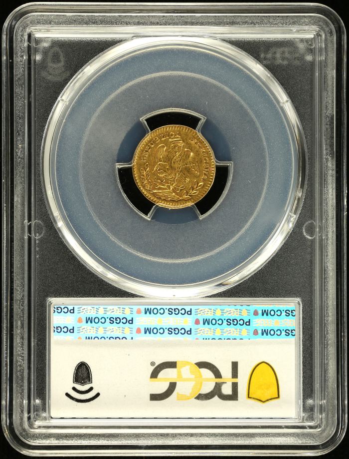 Republic Gold 1/2 Escudo 1862/1 Go YE PCGS AU53 KM-378.4 0149382Republic Gold 1/2 Escudo 1862/1 Go YE PCGS AU53 KM-378.4 0149382 - Image 2
