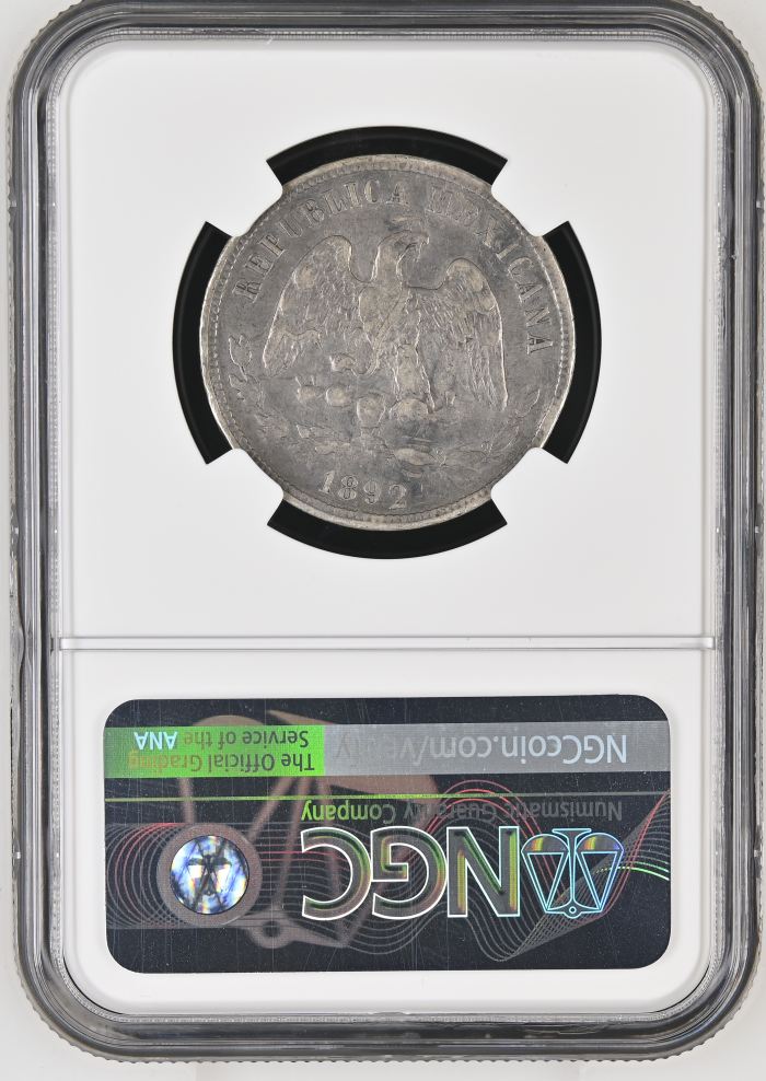 Republic Silver & Minors 50 Centavo 1892 Cn M NGC XF40 0149486Republic Silver & Minors 50 Centavo 1892 Cn M NGC XF40 0149486 - Image 2
